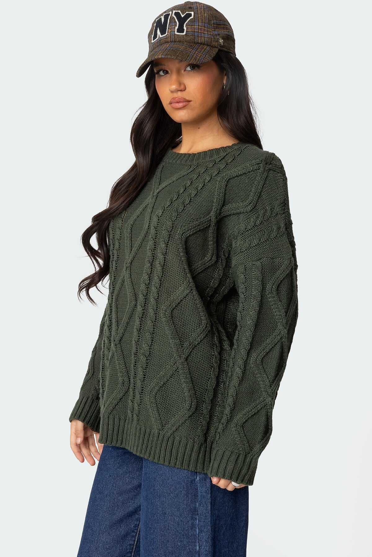 Oversized Cable Knit Sweater
