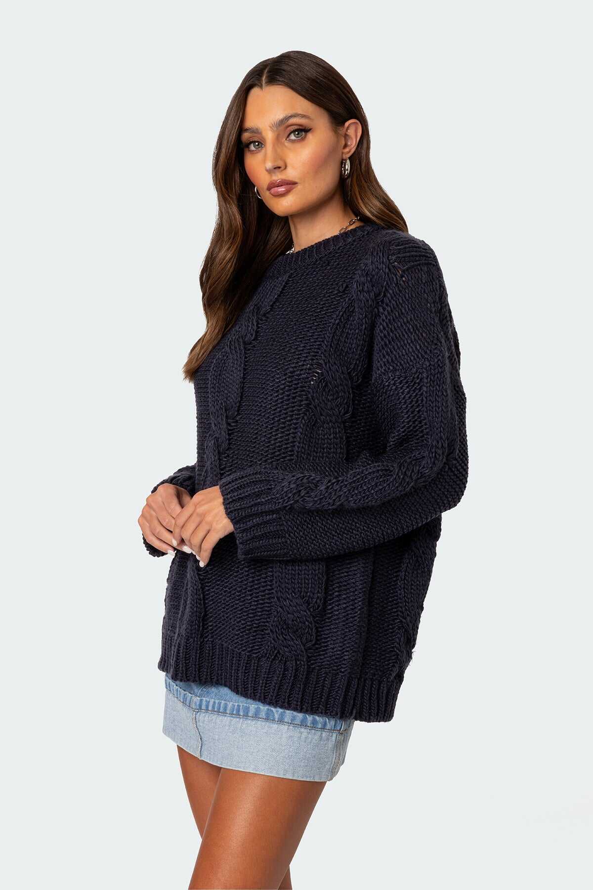 Oversized Cable Knit Sweater