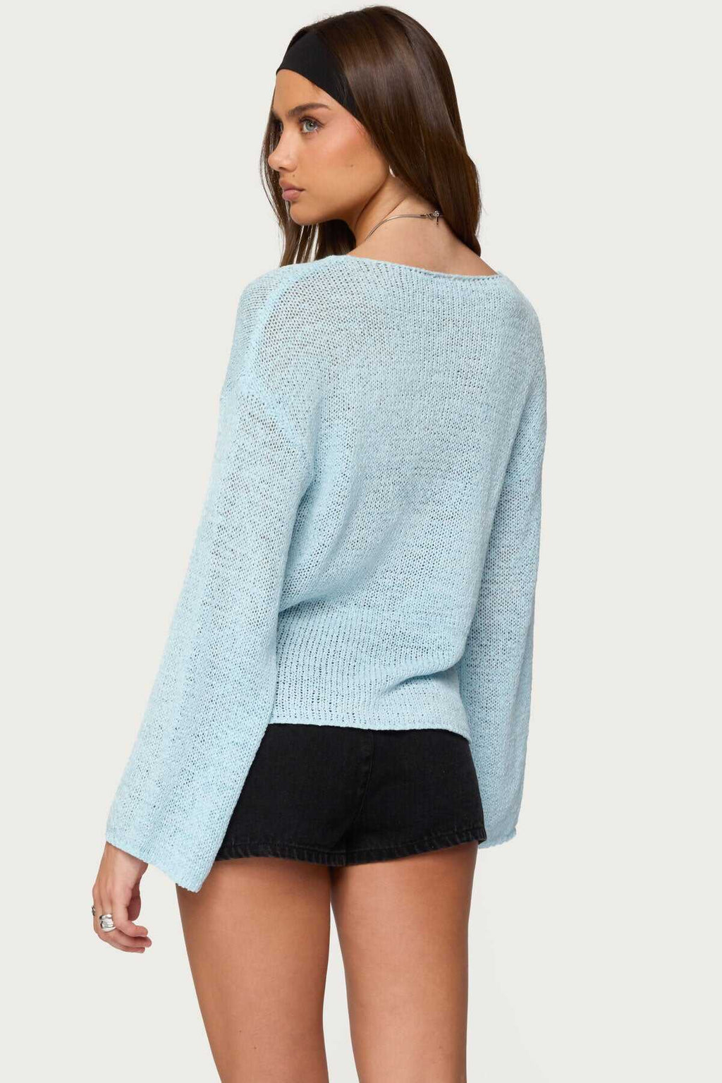 Drop Shoulder Light Knit Sweater