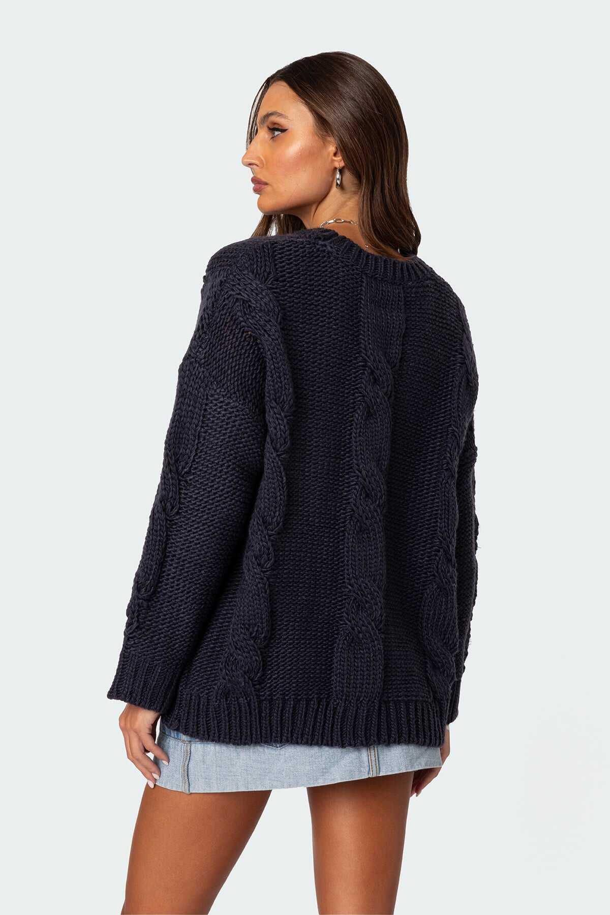 Oversized Cable Knit Sweater