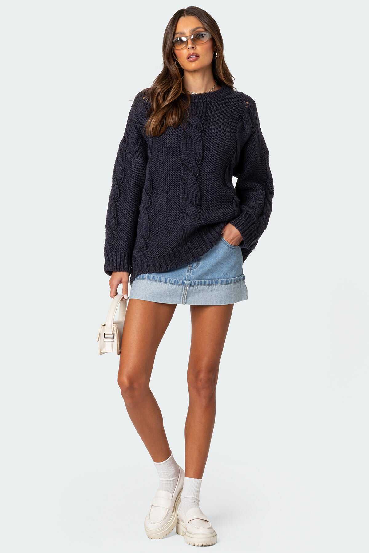Oversized Cable Knit Sweater
