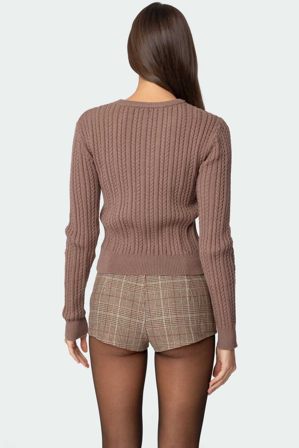 Bow Cable Knit Sweater